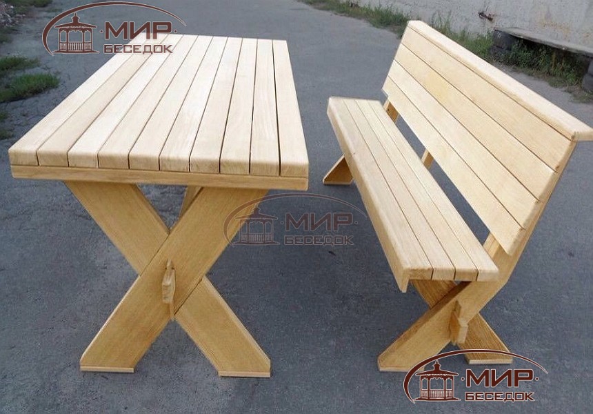 Садовая деревянная мебель, купить комплект в СПб | «Fingarden»