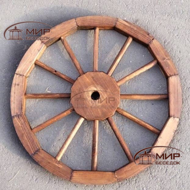 Деревянное колесо большое D=110 см